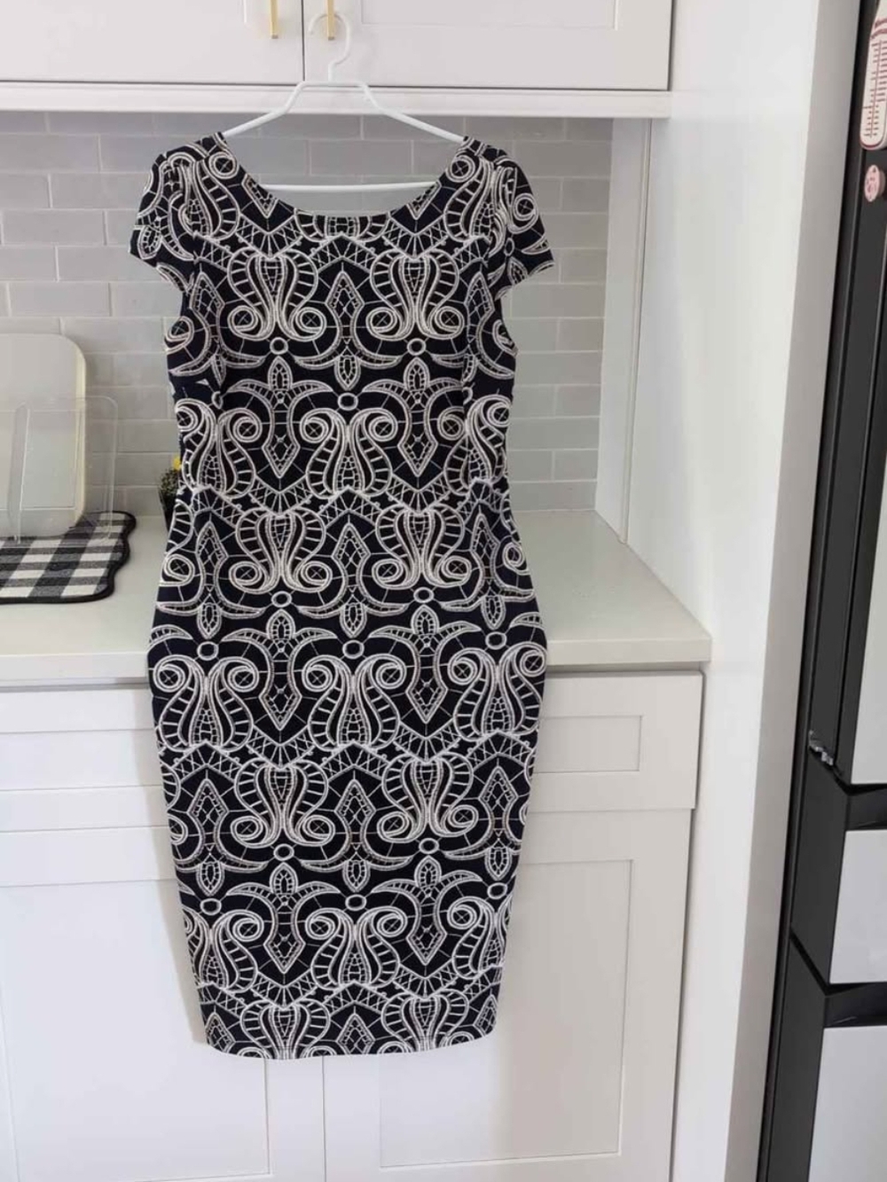 Navy Pattern Dress